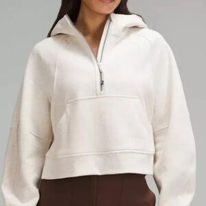 Lululemon cropped scuba hoodie, half zip